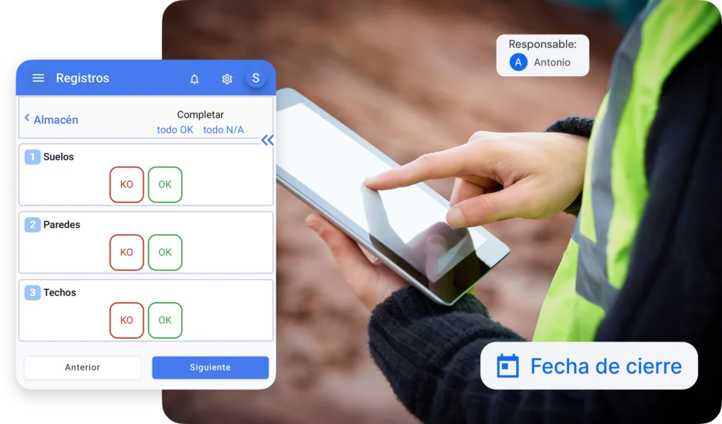 Registro y programación de checklists en Solved