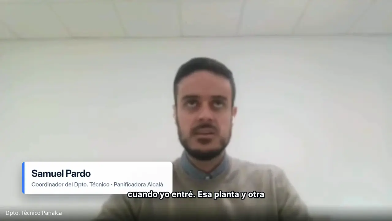 Samuel Pardo, technical department coordinator at Panificadora Alcalá, during the interview