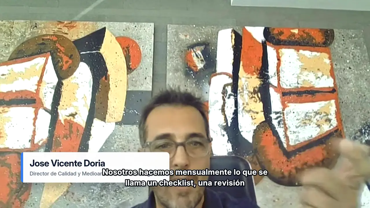 Jose Vicente Doria, Quality and Environment Director at Patatas Aguilar, during the interview